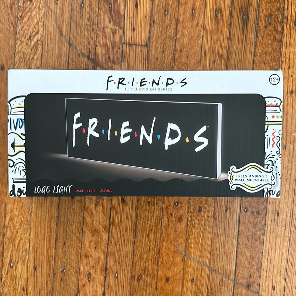 Friends logo, light, freestanding or wall mountable. Brand new never used.